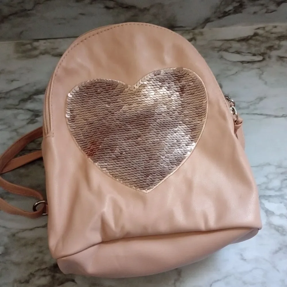 Arizona Jean Company Mini Bookbag Backpack Purse Reversible Sequin